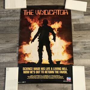 The Vindicator 1986 Movie Poster Original- 31”x 20” - Very Rare VHS Promo Poster